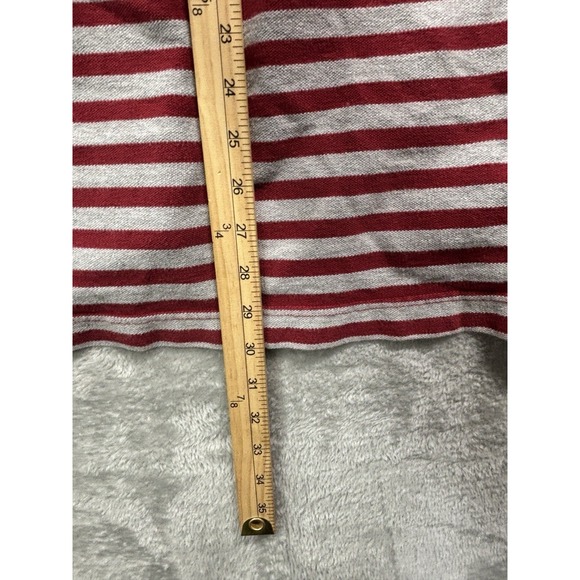 Vintage Levi's Striped Polo Shirt L Red Gray Cotton - Picture 5 of 7